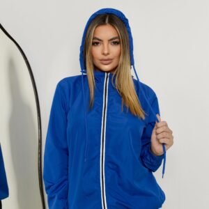 JAQUETA CORTA VENTO COM ZÍPER NO CAPUZ PERSONALIZADA
